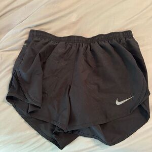 Nike Black Athletic Shorts with Built-in Liner and Breathable Fabric